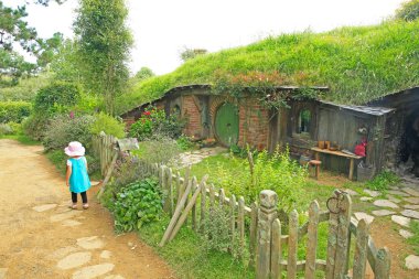 Matamata, Yeni Zelanda - 15 Ocak 2015: Hobbitköy - kurgusal v