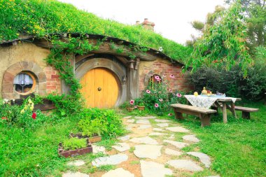 Matamata, Yeni Zelanda - 15 Ocak 2015: Hobbitköy - kurgusal v