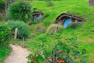 Matamata, Yeni Zelanda - 15 Ocak 2015: Hobbitköy - film c ayarla