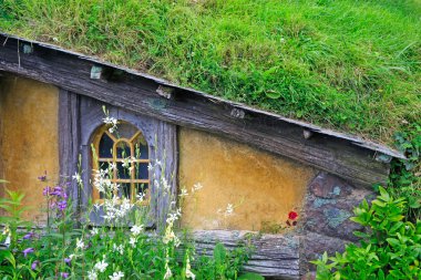 Matamata, Yeni Zelanda - 15 Ocak 2015: Hobbitköy - film c ayarla