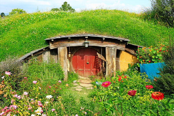 MATAMATA, NEW ZEALAND - JANUARY 15, 2015: Hobbiton - movie set c