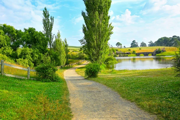 MATAMATA, NUEVA ZELANDA - 15 DE ENERO DE 2015: Hobbiton - set de películas c — Foto de Stock