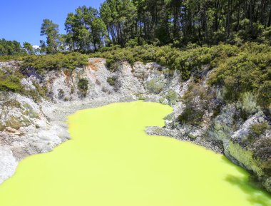 Waiotapu Termal Rezerv Devil's Bath havuzu, Rotorua, Yeni Zeal