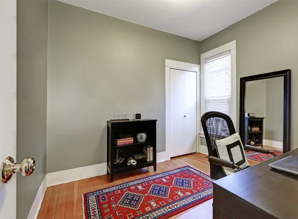Gray walls in home office interior of American house — ストック写真