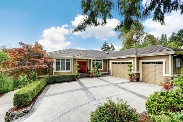 External view of luxurious detached house