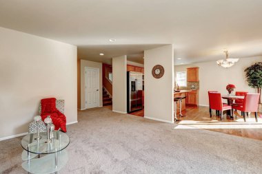 Tipik Amerikan açık kat planı iç tasarım