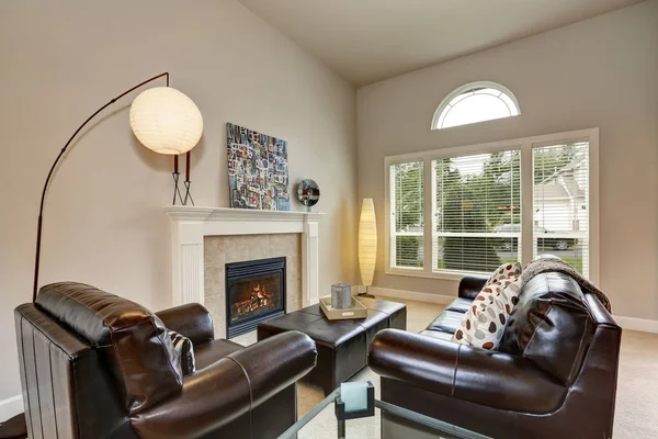 Aile Odası iç ile deri koltuk takımı.