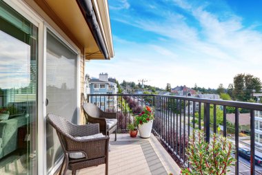 Apartman dış Seattle. Balkon görünümü.