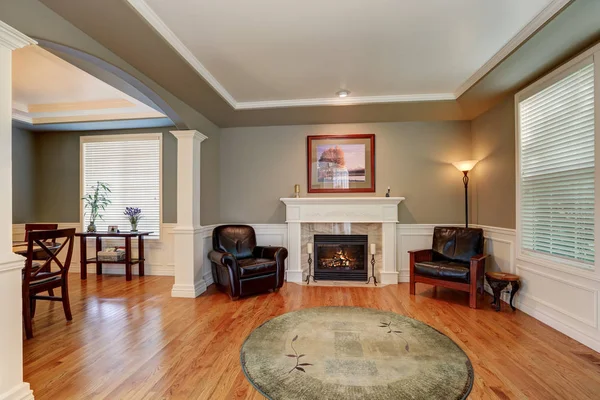 Craftsman style living room interior design. — Stock Photo, Image