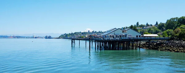 Tacoma, pier waterkant. Ruston Way. — Stockfoto