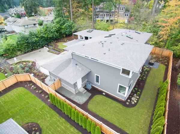 Aerial view of new construction home — Stock Photo, Image