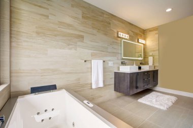 Contemporary bathroom interior clipart