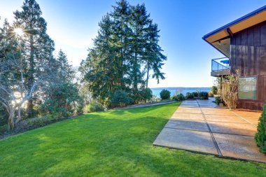 Modern iki hikaye panorama ev Puget Sound Oda