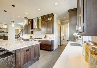 Lüks mutfak yeni inşaat ev