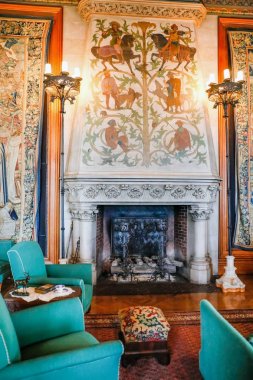 Asheville, North Carolina - 4 Şubat 2017: Biltmore Goblen Galeri 