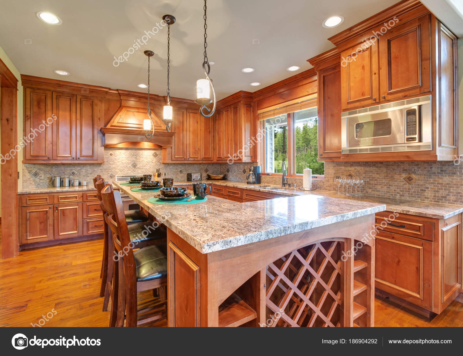 Gourmet Kitchen Boasts Maple Cabinetry