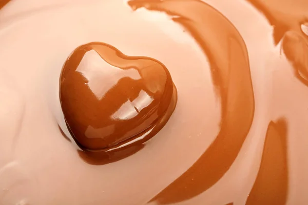 Chokolade kærlighed hjerte - Stock-foto