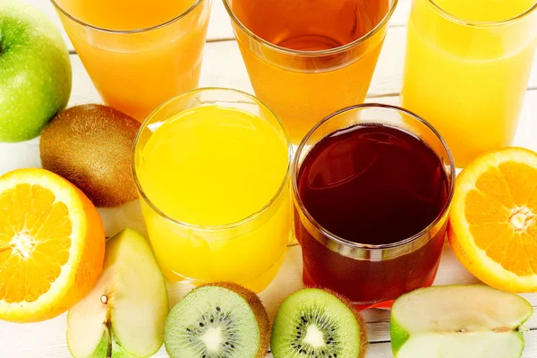 果汁和水果 — 图库照片