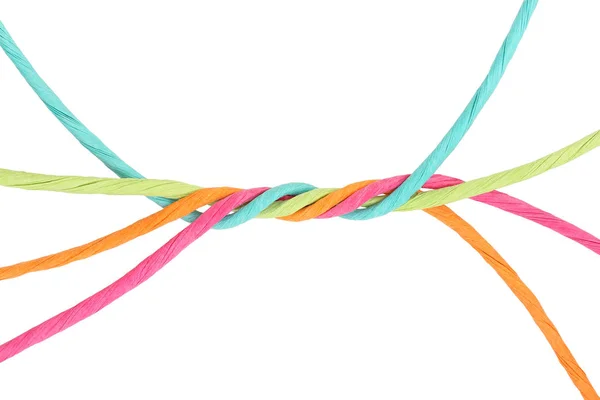 Cordões coloridos entrelaçados — Fotografia de Stock