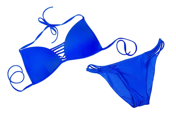 Blauwe bikini geïsoleerd — Stockfoto