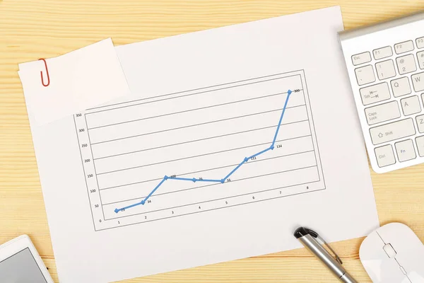 Grafik Masa üzerinde — Stok fotoğraf