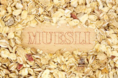 ahşap üzerine müsli