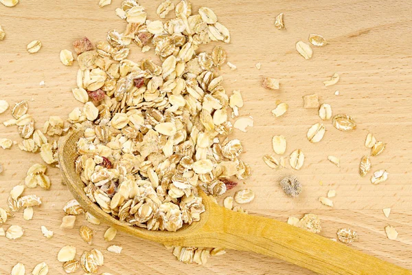 Muesli en pollepel — Stockfoto