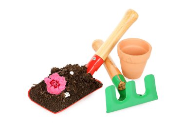 Bahçe araçları izole