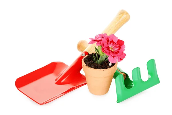 Gardening items isolated — Stock Photo, Image