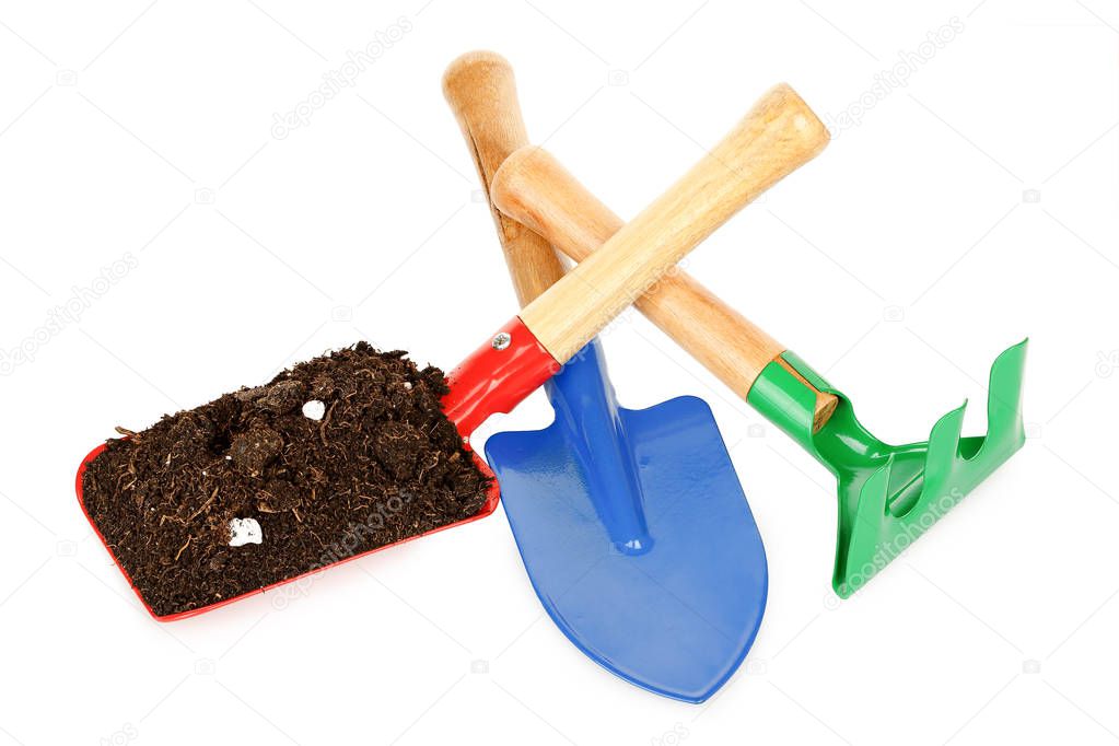 garden tools isolated