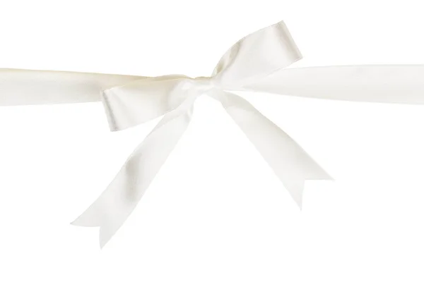 ホワイト リボン弓 — ストック写真