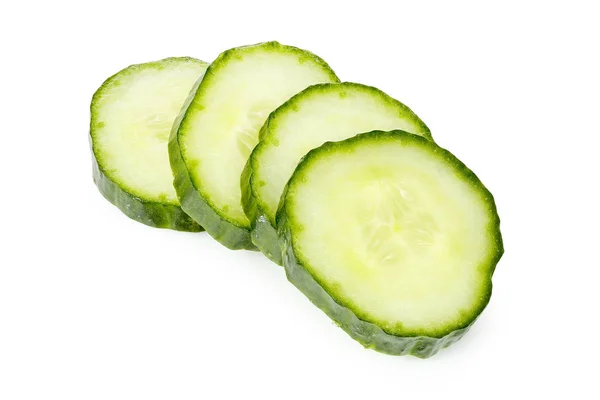 Cucumber slices isolated — Stock Photo, Image