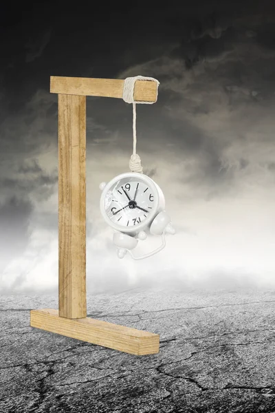 Clock on gallows — Stock Photo, Image