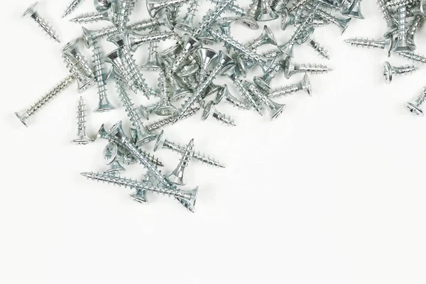 Screws on white — Stock Photo, Image