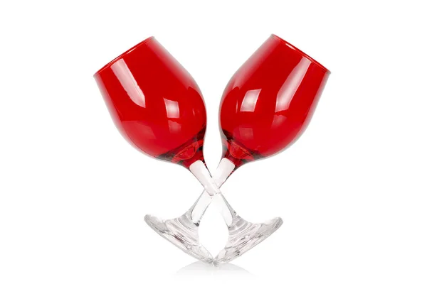 Vörös bor, poharak — Stock Fotó