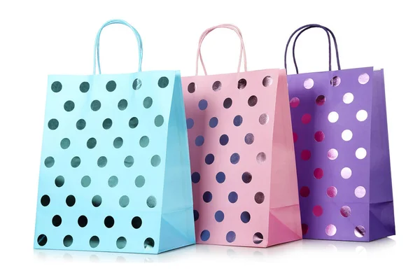 Noktalı alışveriş torbaları — Stok fotoğraf