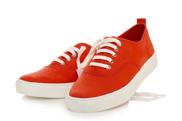 Chaussures en daim rouge — Photo