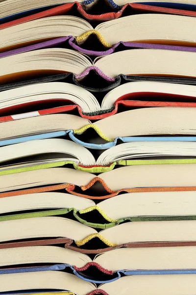 Open Books Closeup Stack Colorful Books — Stock Photo, Image