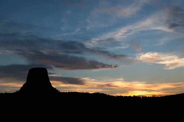 Sonnenuntergang am Teufelsturm — Stockfoto