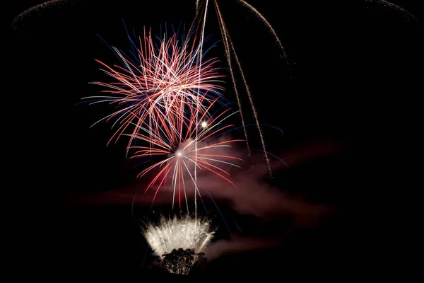 Cuatro de julio Fuegos artificiales — Foto de Stock