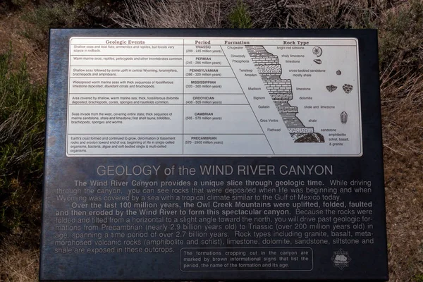 Wind River Canyon Geologie — Stockfoto