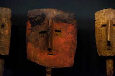 PACHACAMAC, LIMA / PERU - May 10, 2016: Native American art on display at the museum in Pachacamac Historical Site, Lima, Peru May 10 2016 .