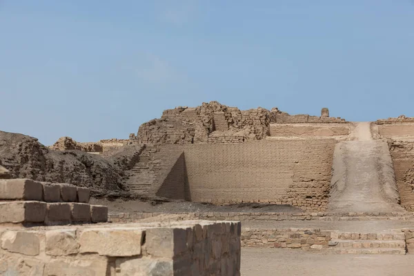 Ingresso Tempio Del Sole Nel Sito Archeologico Pachacamac Sud Est — Foto Stock