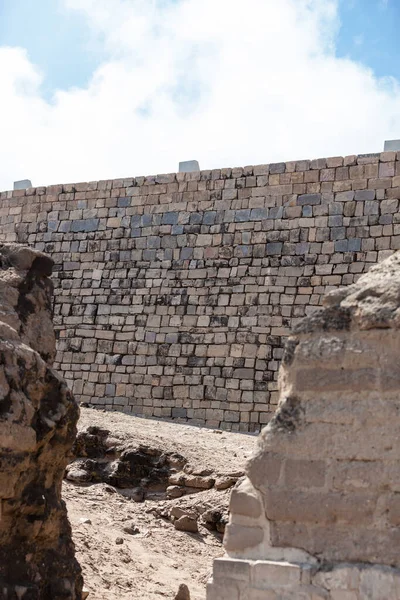 Látványos Hely Sivatagban Peru Nagy Piramisok Lakások Templomok Által Épített — Stock Fotó