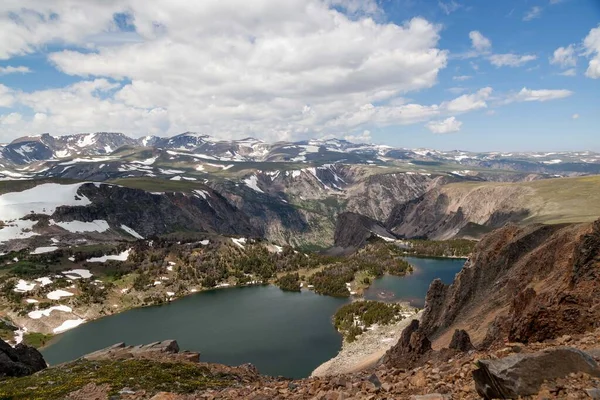 Lago Natale Paesaggio Circostante Visto Dalla Beartooth Highway Nella Shoshone — Foto Stock