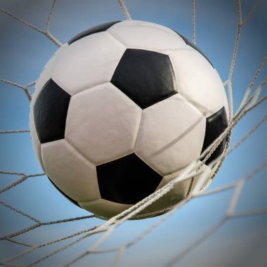 futbol futbol gol gökyüzü alanı ile net.