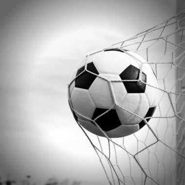 futbol futbol gol gökyüzü alanı ile net.