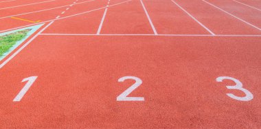 Koşu parkuru 1 2 3 numaraları.