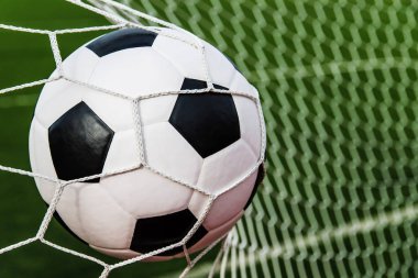 futbol futbol gol ile yeşil çim alan net.