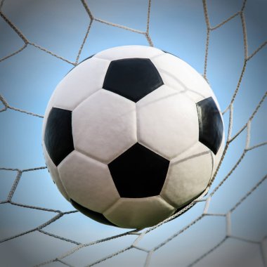 futbol futbol gol gökyüzü alanı ile net.